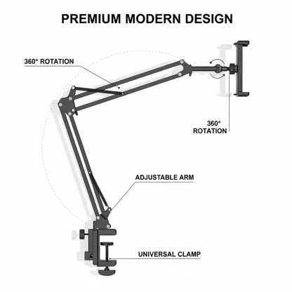LazyLux™ Universal Bed/Desk Arm Stand (For Phones and Tablets)